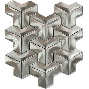 Stainless Steel 3D Interlocking Arrowhead Mosaic