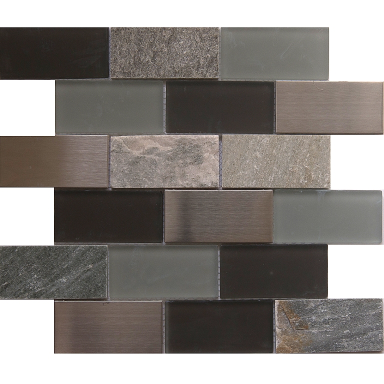 Buy Alaska Gray 12x12 Brick Blend | Brick Mosaic ...