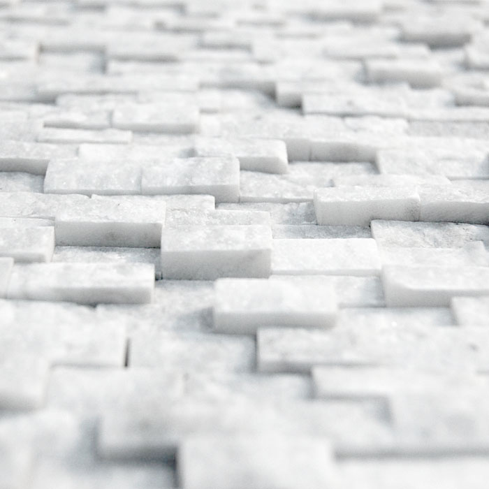 FREE SHIPPING - Carrara White 12x12 Split face