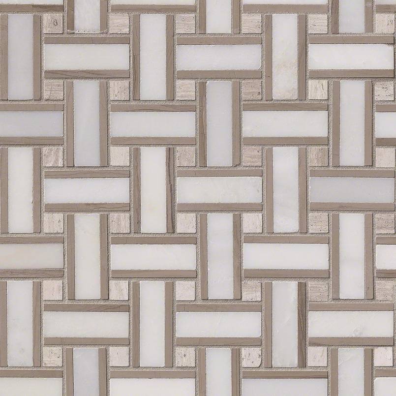 Renaissance 12x12 Marble Basketweave Mosaic Wall And Tile Renaissance 12x12 Marble Basketweave