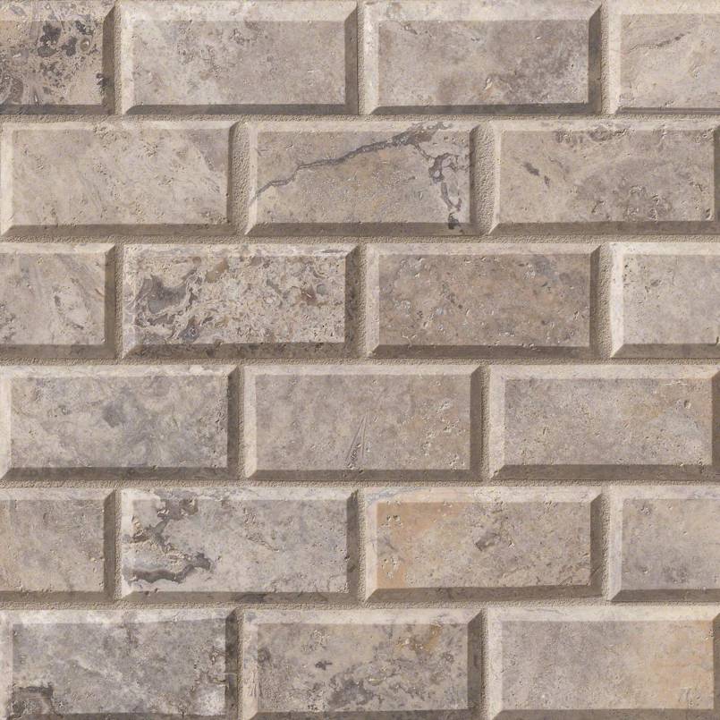 buy silver travertine 2x4 beveled brick mosaic buy silver travertine 2x4 beveled brick mosaic