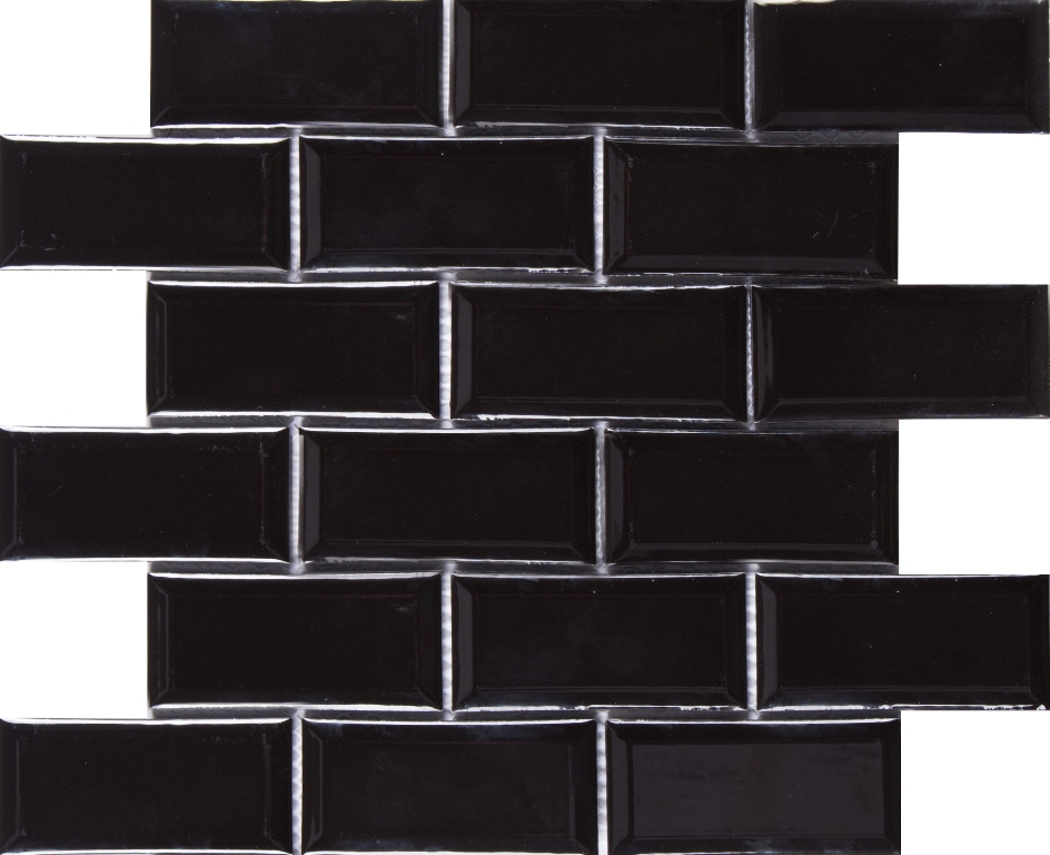 Midnight Black Bevel Subway Tiles Wallandtile Wall And Tile Midnight Black Bevel Subway Tiles